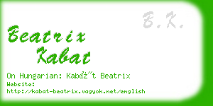 beatrix kabat business card